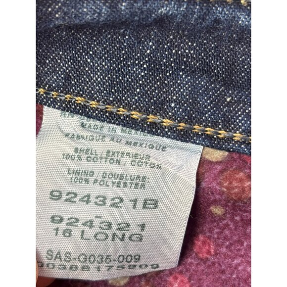Cabela's Womens Denim Jeans With Flannel Lining Size 16 Long Dark Wash New - Picture 8 of 8